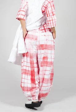 Tadashi with Giovanna Guglielmi Trousers^Gingham Picnic Trousers in Red