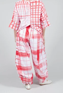 Tadashi with Giovanna Guglielmi Trousers^Gingham Picnic Trousers in Red