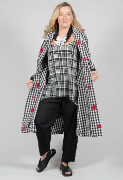 Operificio Neirami Tops^Gingham Tunic Vest in Nero