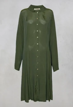 Privatsachen Coats^Globusen Silk Coat Dress in Avocado Green
