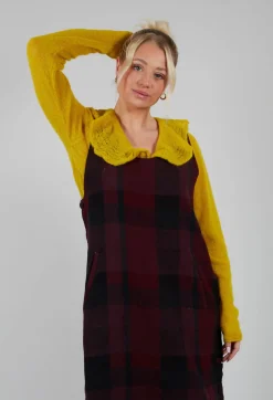 Eka Dresses^Gray Dress in Maroon