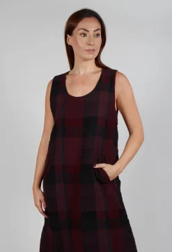 Eka Dresses^Gray Dress in Maroon