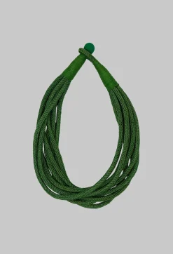 Narratives Necklaces^Green Rope Layered Necklace