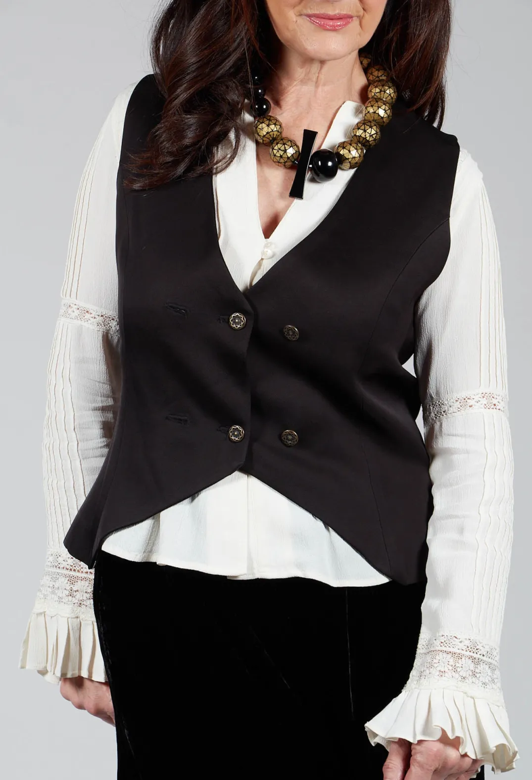 T.ba Jackets^Gypsy Waistcoat in Black