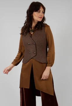 T.ba Jackets^Gypsy Waistcoat in Tweed