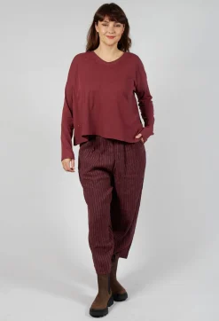 Ewa I Walla Tops^Gyrid Top in Burgundy