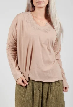 Ewa I Walla Tops^Gyrid Top in Taupe