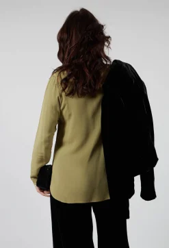 T.ba Tops^Hacking Blouse in Green