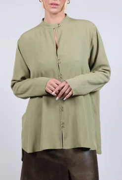 T.ba Tops^Hacking Blouse in Green