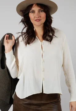 T.ba Tops^Hacking Blouse in Natural
