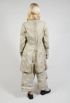 Rundholz Mainline Coats^Half-Placket Coat in Straw Cloud