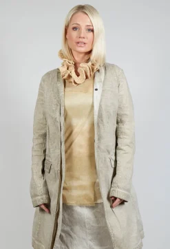 Rundholz Mainline Coats^Half-Placket Coat in Straw Cloud
