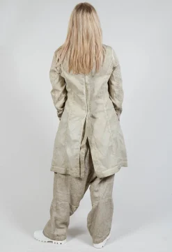 Rundholz Mainline Coats^Half-Placket Coat in Straw Cloud