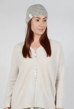 Album Di Famiglia Hats^Hand Knitted Eco Hat in Light Grey