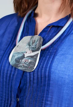 Italian Necklaces^Handmade Fabric Necklace with Bag Graphic