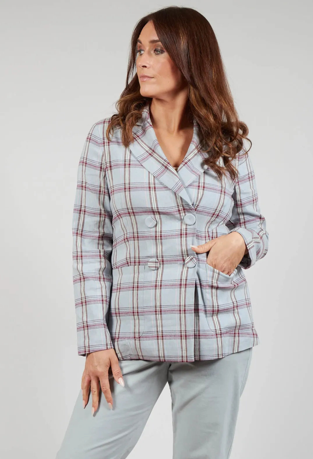Maliparmi Jackets^Harmony Jacket in Avio / Brick / Rosa