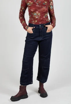 High Trousers^Hasten Jeans in Denim Blue