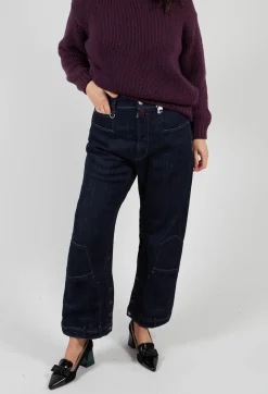 High Trousers^Hasten Jeans in Denim Blue