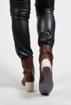 Malloni Heels|Boots^Heeled Ankle Boots in Slight Cuoio