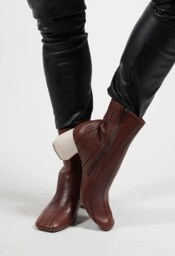 Malloni Heels|Boots^Heeled Ankle Boots in Slight Cuoio