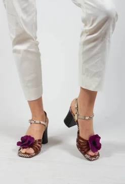 Chie Mihara Heels^Heeled Sandal with Flower Detail