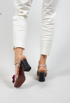 Chie Mihara Heels^Heeled Sandal with Flower Detail