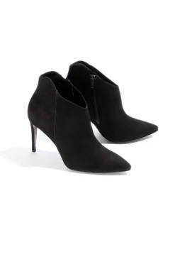 Kennel u0026 Schmenger Heels|Boots^Heeled Suede Ankle Boot with Zip in Schwarz