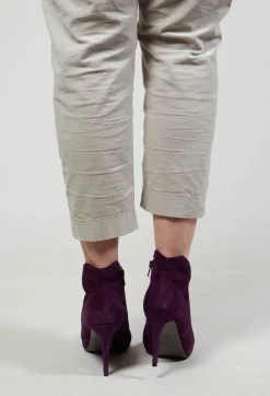 Kennel u0026 Schmenger Heels|Boots^Heeled Suede Ankle Boot with Zip in Violett