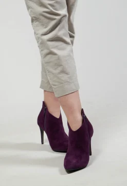 Kennel u0026 Schmenger Heels|Boots^Heeled Suede Ankle Boot with Zip in Violett