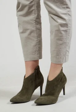 Kennel u0026 Schmenger Heels|Boots^Heeled Suede Ankle Boot with Zip in Army