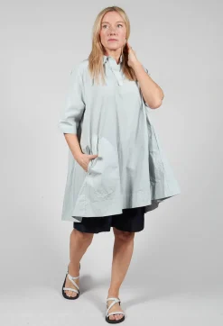 Aequamente Dresses^Hemmed Shift Dress in Ghiaccio