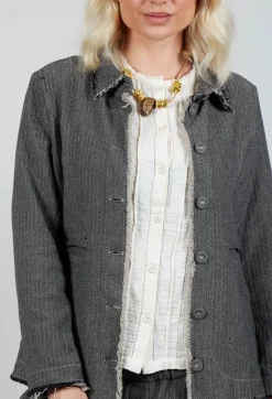 Amici Jackets^Herringbone Raw Edge Blazer Jacket in Sand