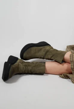 Lofina Boots^High Ankle Boots with Platform Sole in London Forest