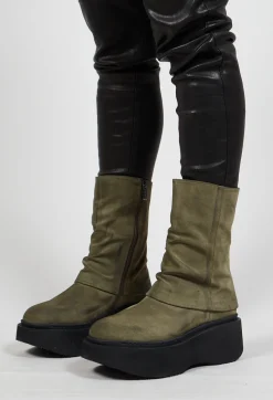 Lofina Boots^High Ankle Boots with Platform Sole in London Forest