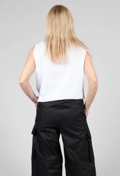 Isabel Benenato Shirts & Blouses^High Collar Sleeveless Shirt in White