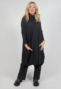 Rundholz Mainline Dresses^High Neck Crinkle Dress in Slate
