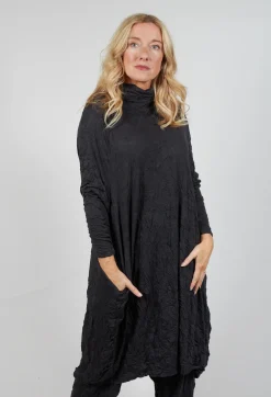 Rundholz Mainline Dresses^High Neck Crinkle Dress in Slate