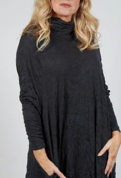 Rundholz Mainline Dresses^High Neck Crinkle Dress in Slate