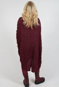 Rundholz Mainline Dresses^High Neck Crinkle Dress in Merlot