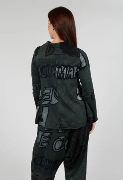 Rundholz Black Label Tops^High Neck Jersey Top in Camp Print