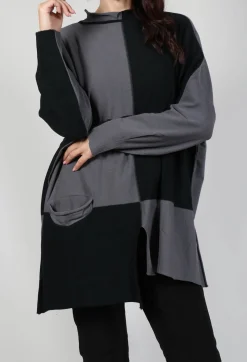 Philomena Christ Jumpers^High Neck Jumper in Black Grey Check