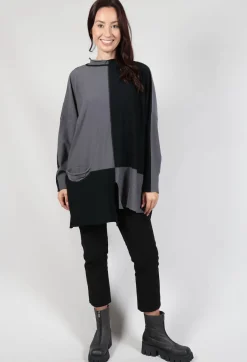 Philomena Christ Jumpers^High Neck Jumper in Black Grey Check
