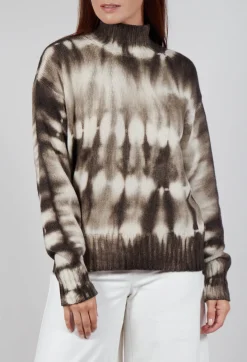M J Watson Jumpers^High Neck Jumper in Dark Brown