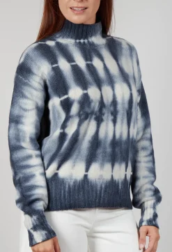 M J Watson Jumpers^High Neck Jumper in Navy