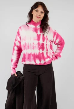 M J Watson Jumpers^High Neck Jumper in Pink