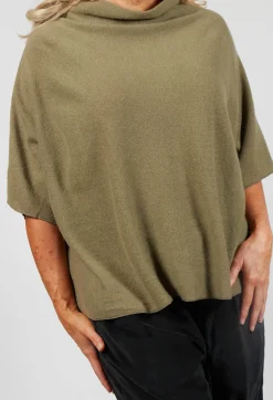 Album Di Famiglia Tops^High Neck Over WS in Olive