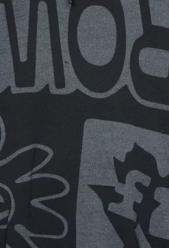Rundholz Black Label T-shirts^High Neck Top with Contrasting Back Fabric in Black Print