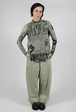 Rundholz Black Label Tops^High Neck Top with Lettering Design in Defender Print