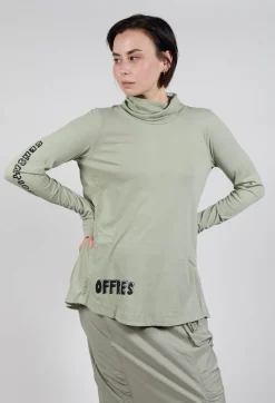 Rundholz Black Label Tops^High Neck Top with Placed Print in Defender Shiny Print
