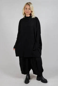 Moyuru Jumpers^High Neck Tunic in Black